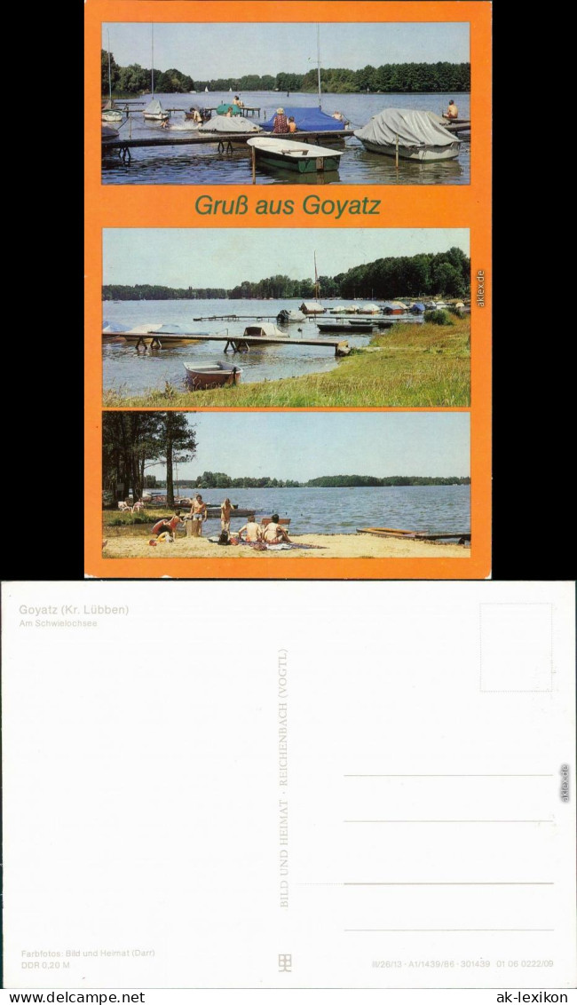 Ansichtskarte Goyatz-Schwielochsee Schwielochsee 1986
