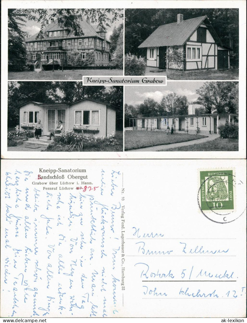 Ansichtskarte Grabow-Lüchow (Wendland) 4 Bild: Sandschloß Obergut 1967