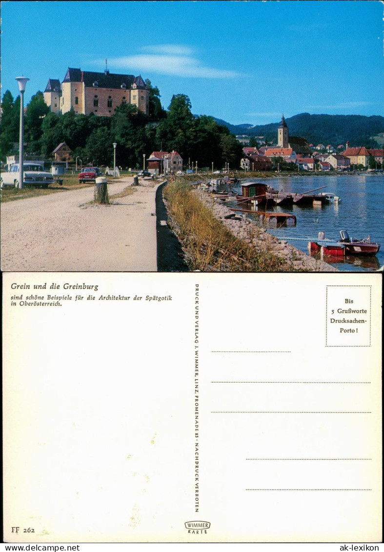 Ansichtskarte Grein Ortsansicht Grein und die Greinburg 1970