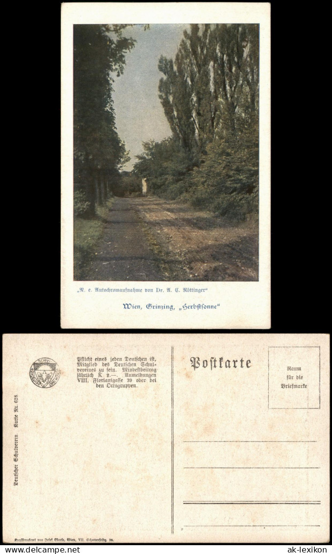 Ansichtskarte Grinzing-Wien Herbstsonne in Grinzing 1910