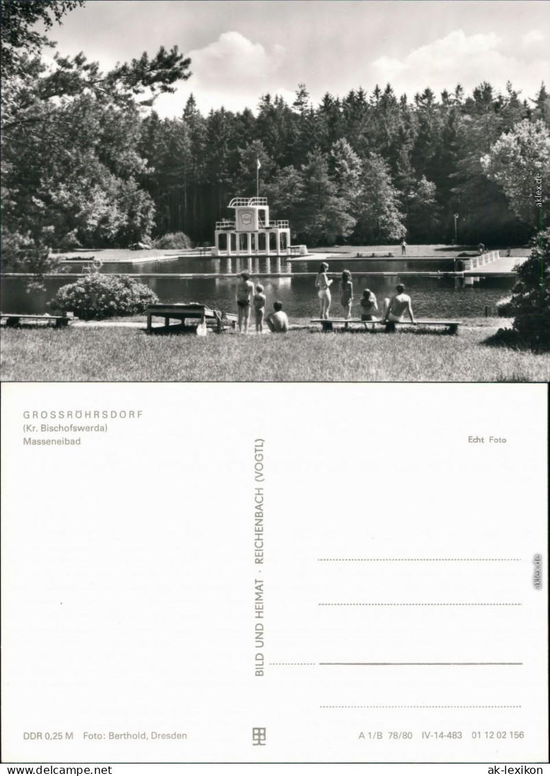 Ansichtskarte Großröhrsdorf Masseneibad 1980