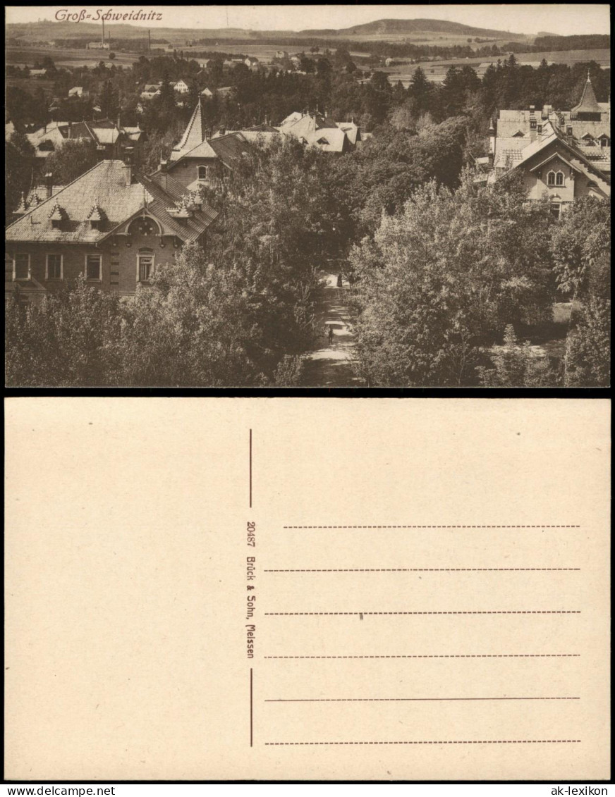 Ansichtskarte Großschweidnitz/OL Swóńca Blick in die Straße 1913
