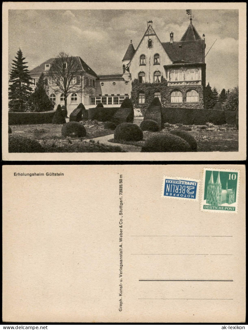 Ansichtskarte Gültstein-Herrenberg Erholungsheim Gültstein 1952