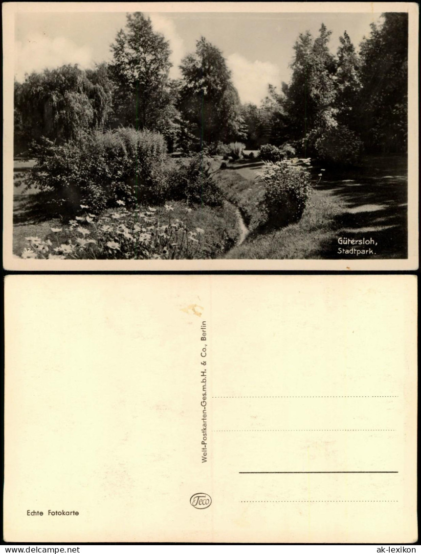 Ansichtskarte Gütersloh Stadtpark 1930