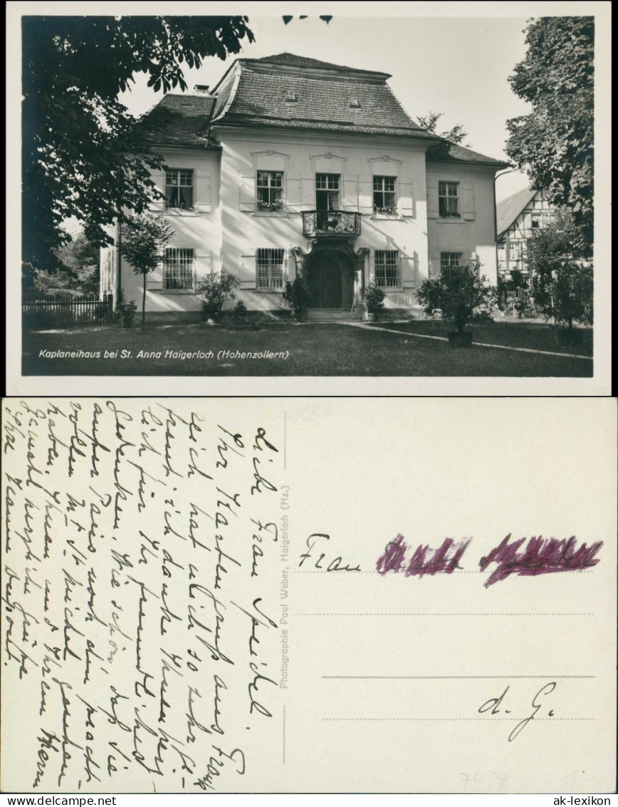 Ansichtskarte Haigerloch Kaplaneihaus 1938