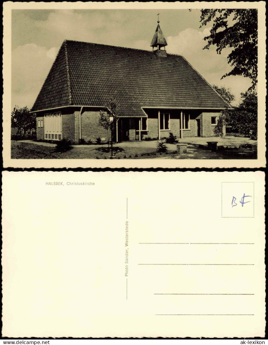 Ansichtskarte Halsbek-Westerstede Christuskirche 1962