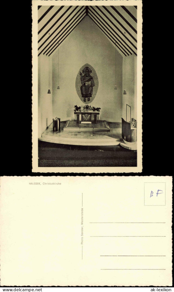 Ansichtskarte Halsbek-Westerstede Christuskirche - Altar 1961