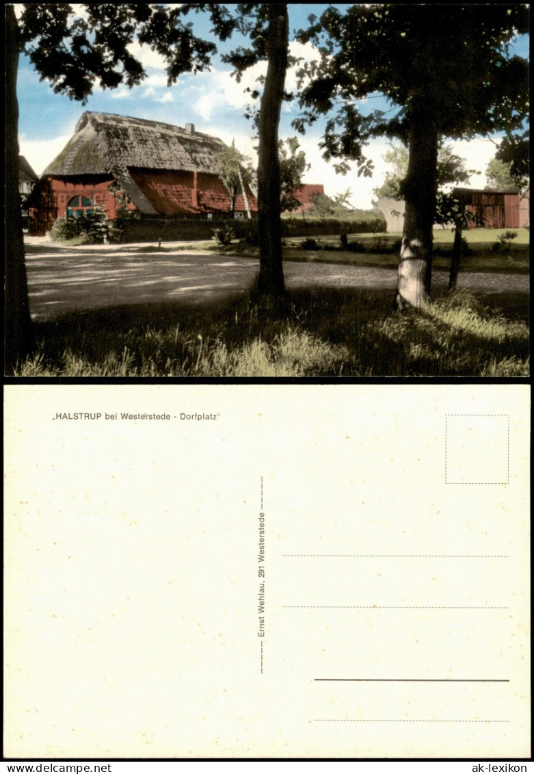 Ansichtskarte Halstrup-Westerstede Dorfplatz 1974