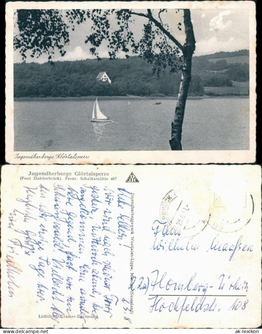 Ansichtskarte Halver Jugendherberge Glörtalsperre 1932