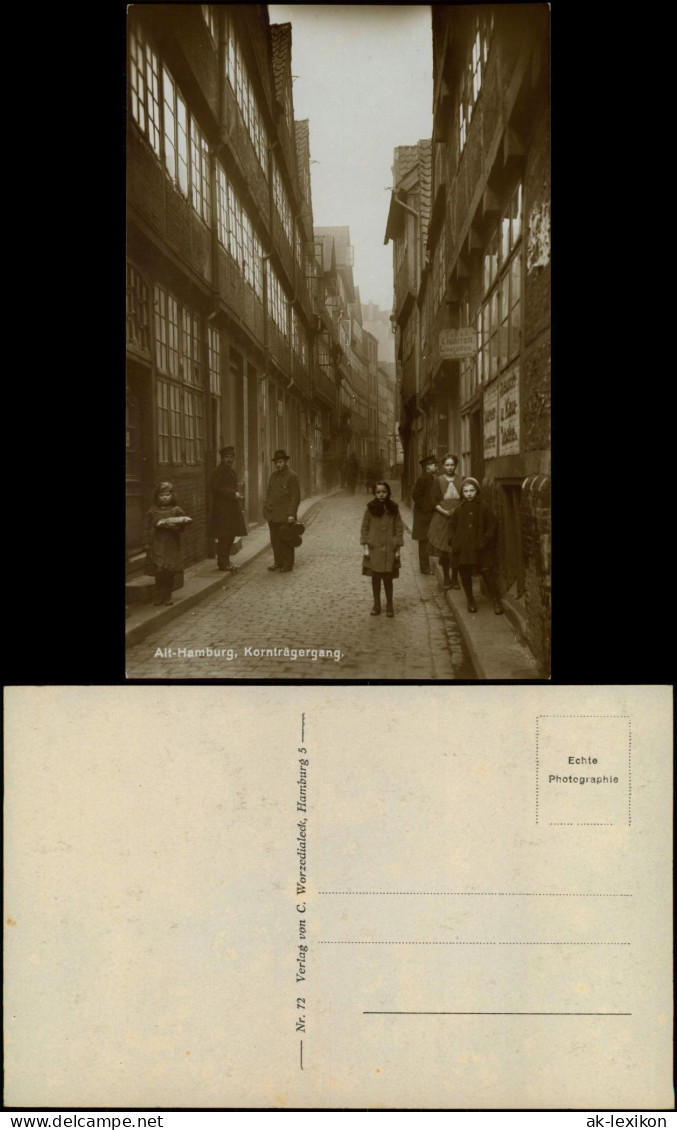 Ansichtskarte Hamburg Kornträgergang - Kinder Tabakwarenhandling Kinder 1928