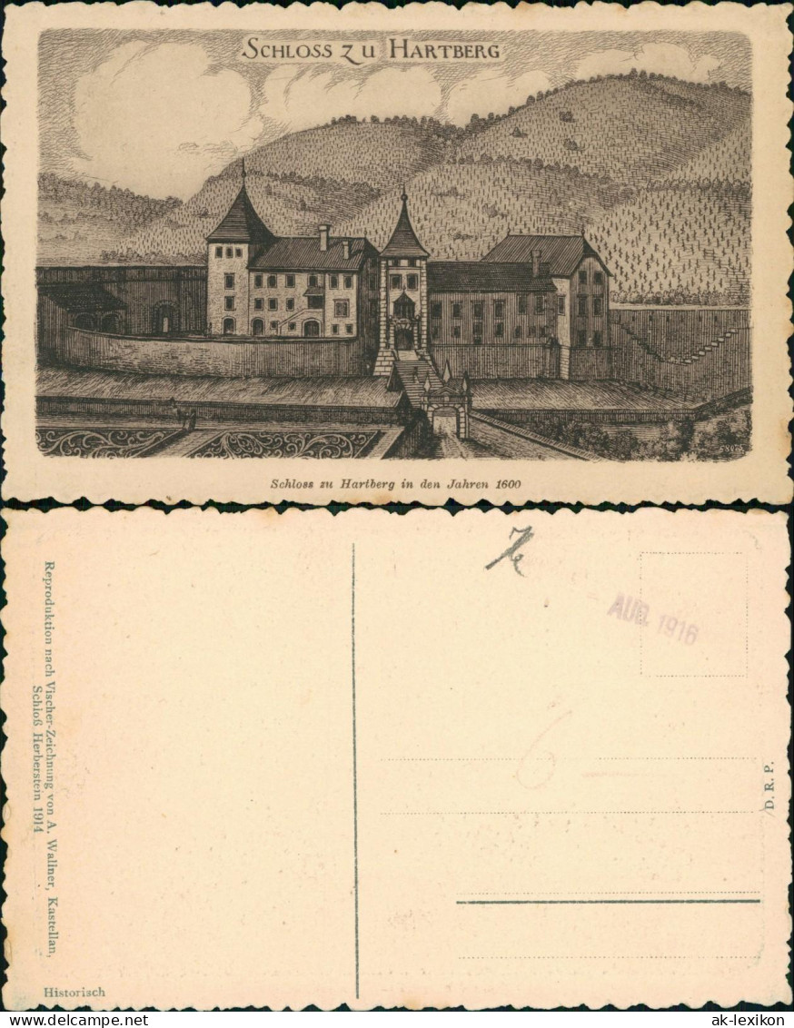 Ansichtskarte Hartberg Künstlerkarte Schloß zu Hartberg im Jahre 1600/1928