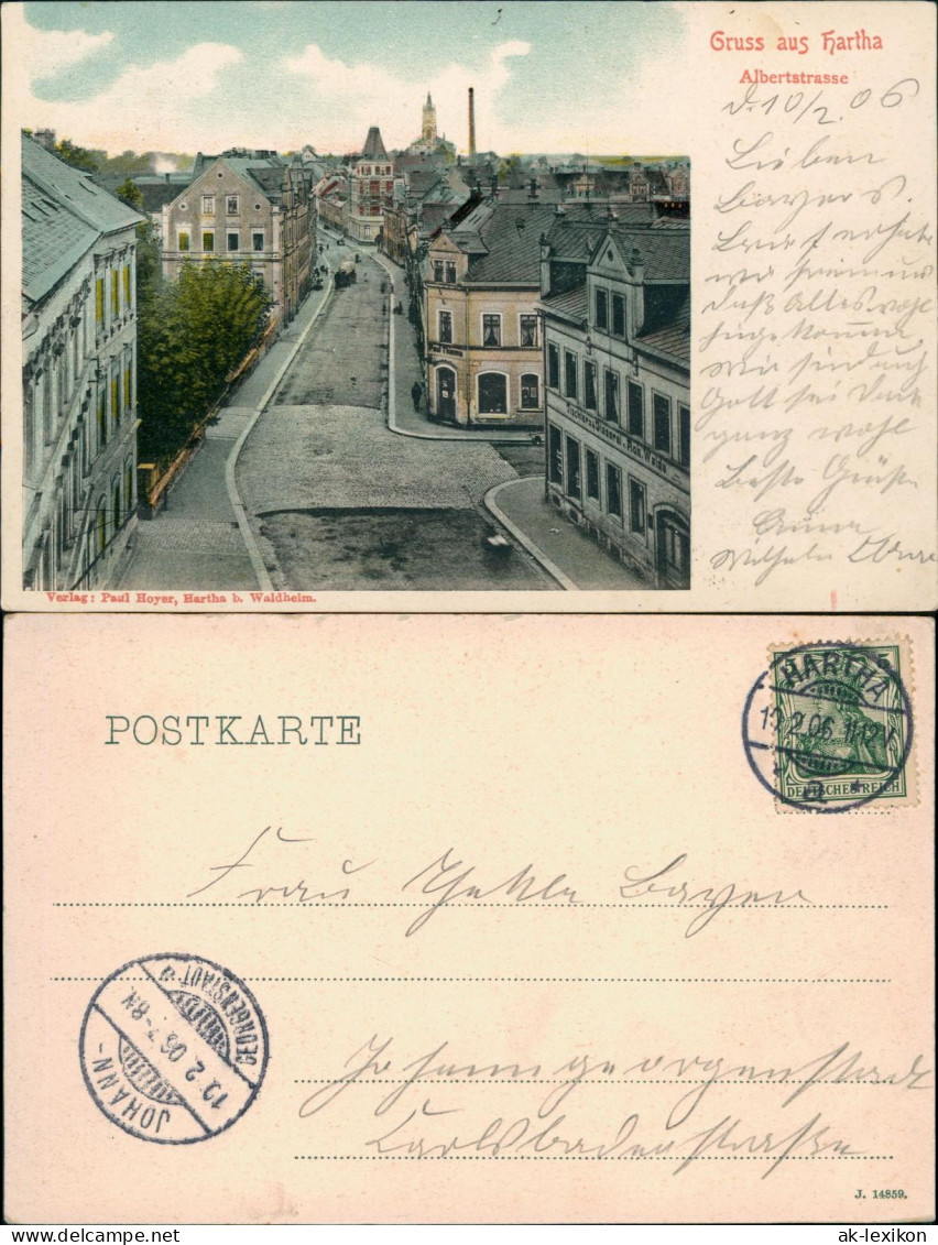 Ansichtskarte Hartha Albertstraße 1916