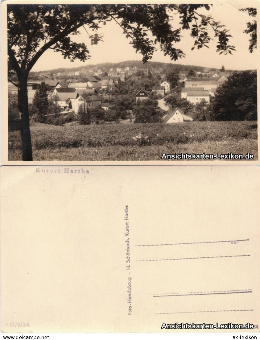 Ansichtskarte Hartha Totalansicht 1954