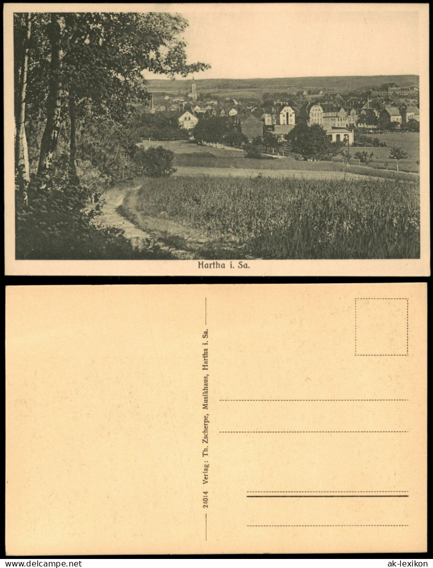 Ansichtskarte Hartha Waldweg Stadt 1918