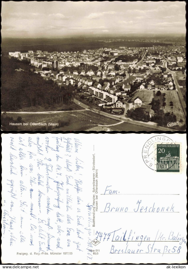 Ansichtskarte Hausen (Obertshausen) Luftbild 1967