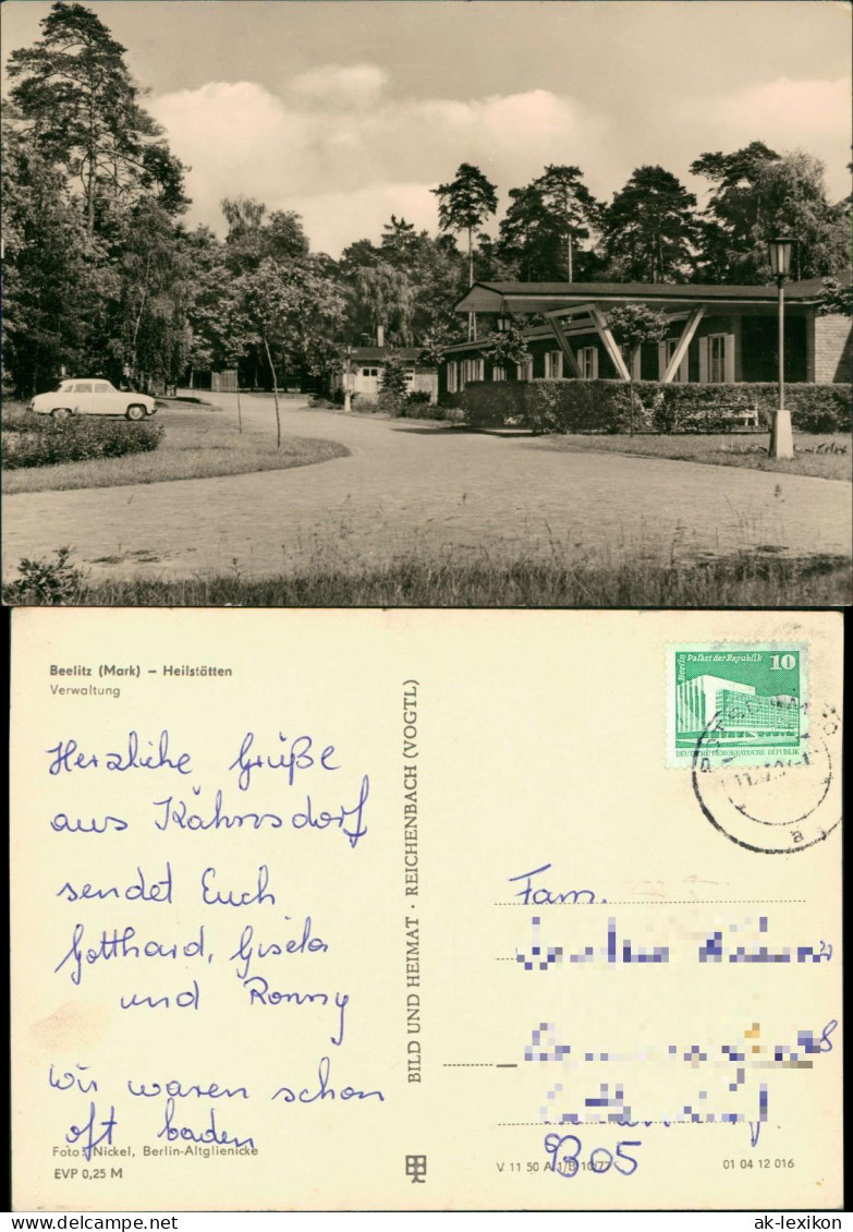 Ansichtskarte Heilstätten-Beelitz Verwaltung Fotokarte 1977