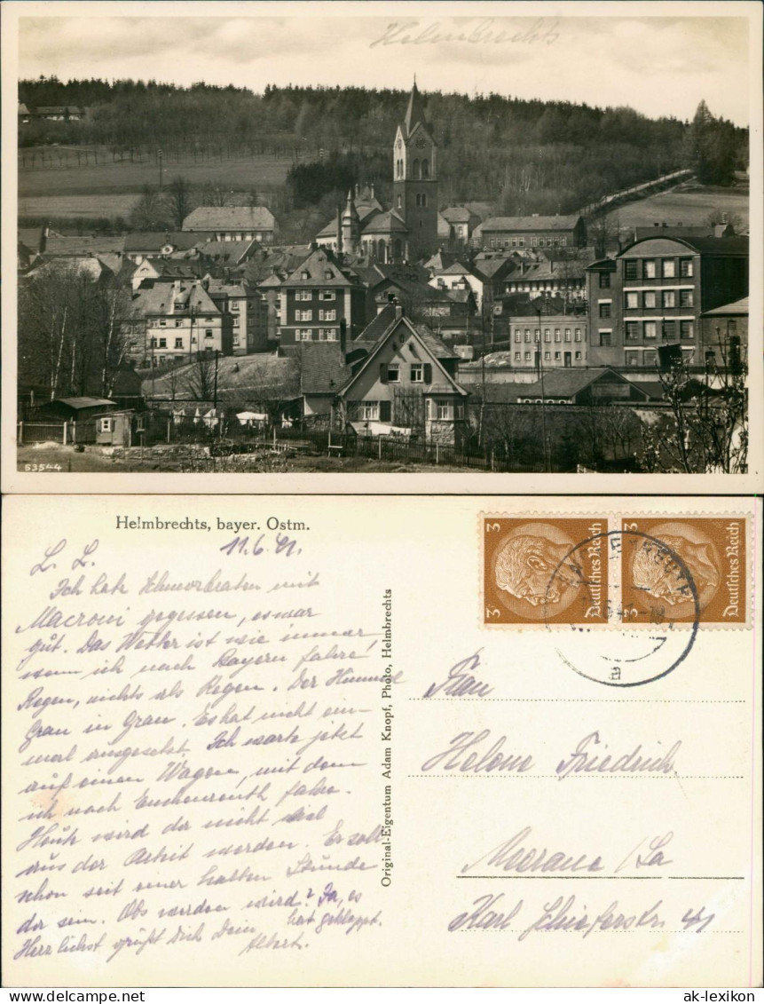 Ansichtskarte Helmbrechts Panorama-Ansicht Helmbrechts, bayer. Ostmark 1941