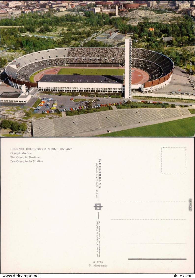 Ansichtskarte Helsinki Helsingfors Olympiastadion - Luftbild 1972
