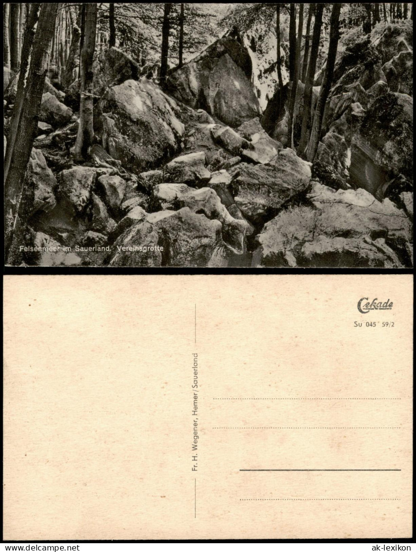 Ansichtskarte Hemer Felsenmeer Sauerland 1959