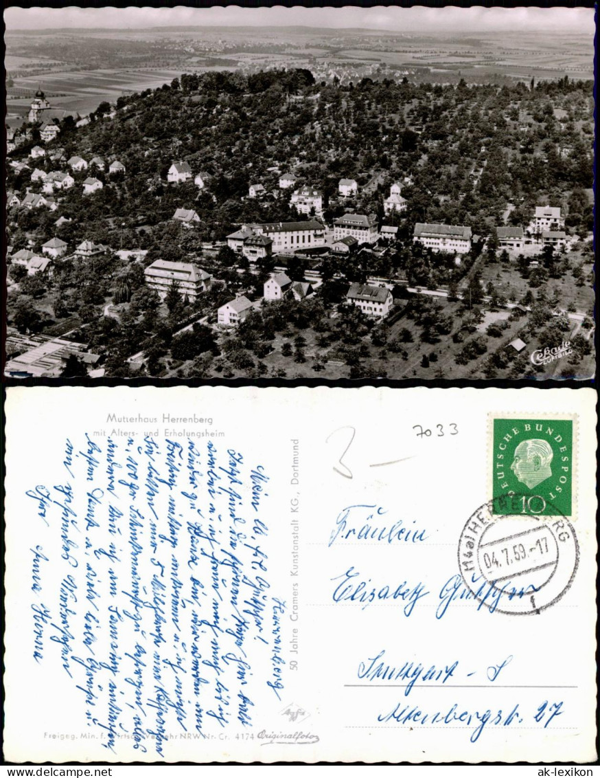 Ansichtskarte Herrenberg Luftbild 1959