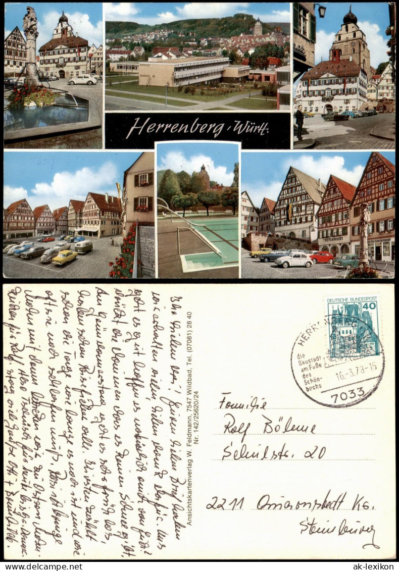 Ansichtskarte Herrenberg Mehrbildkarte diverse Ortsansichten 1978