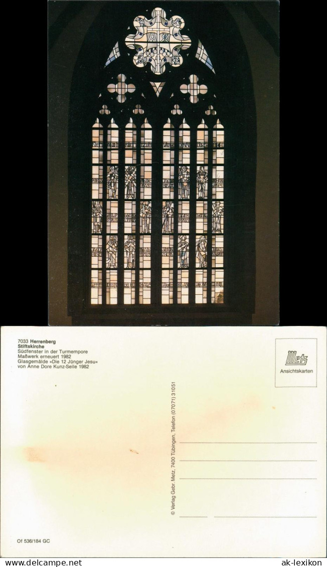 Ansichtskarte Herrenberg Stiftskirche - Fenster 1982