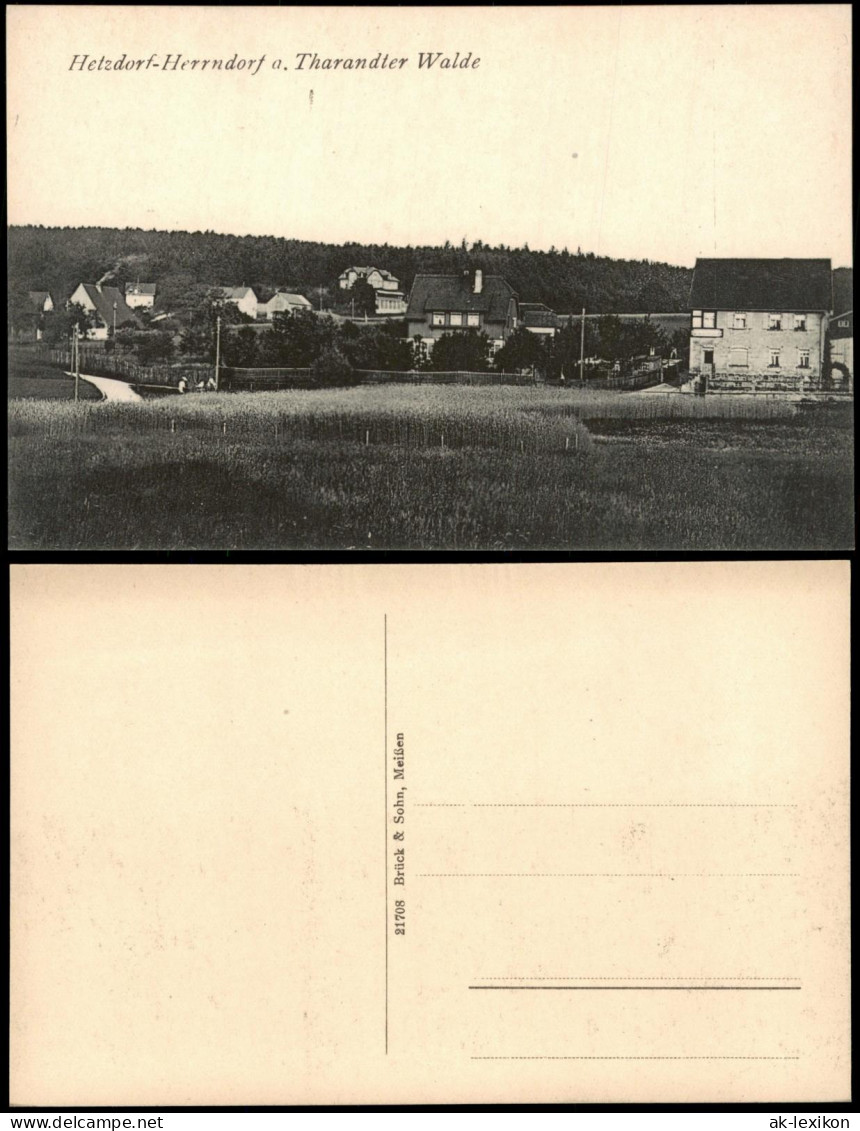 Ansichtskarte Herrndorf-Halsbrücke Stadtpartie Hetzdorf 1920