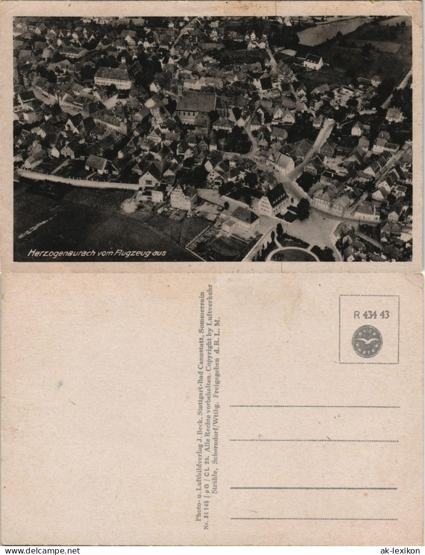 Ansichtskarte Herzogenaurach Luftbild 1934