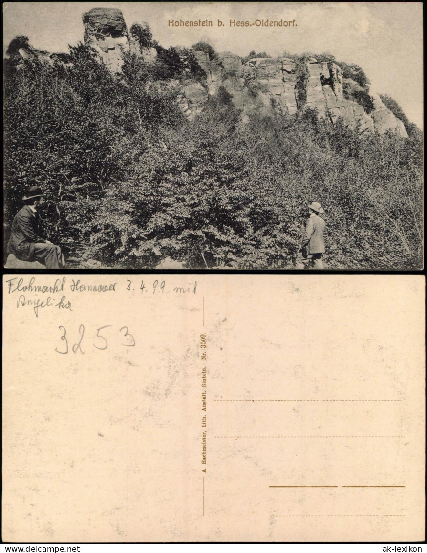 Ansichtskarte Hessisch Oldendorf Hohenstein, Felsen-Landschaft 1910