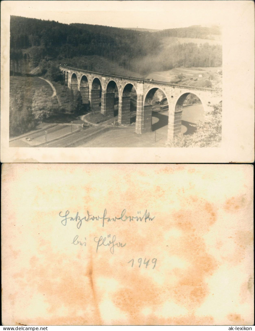 Ansichtskarte Hetzdorf-Flöha (Sachsen) Viadukt 1949