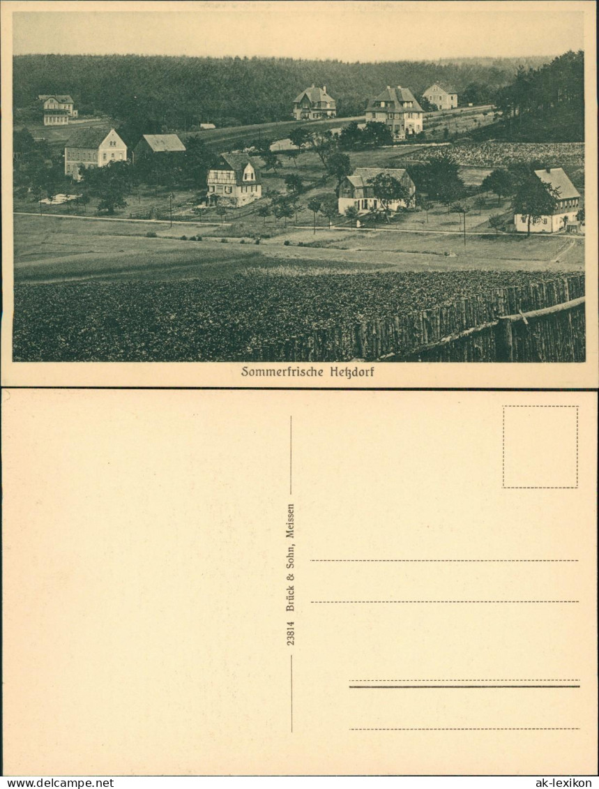 Ansichtskarte Hetzdorf-Halsbrücke Sommerfrische Häuser 1928