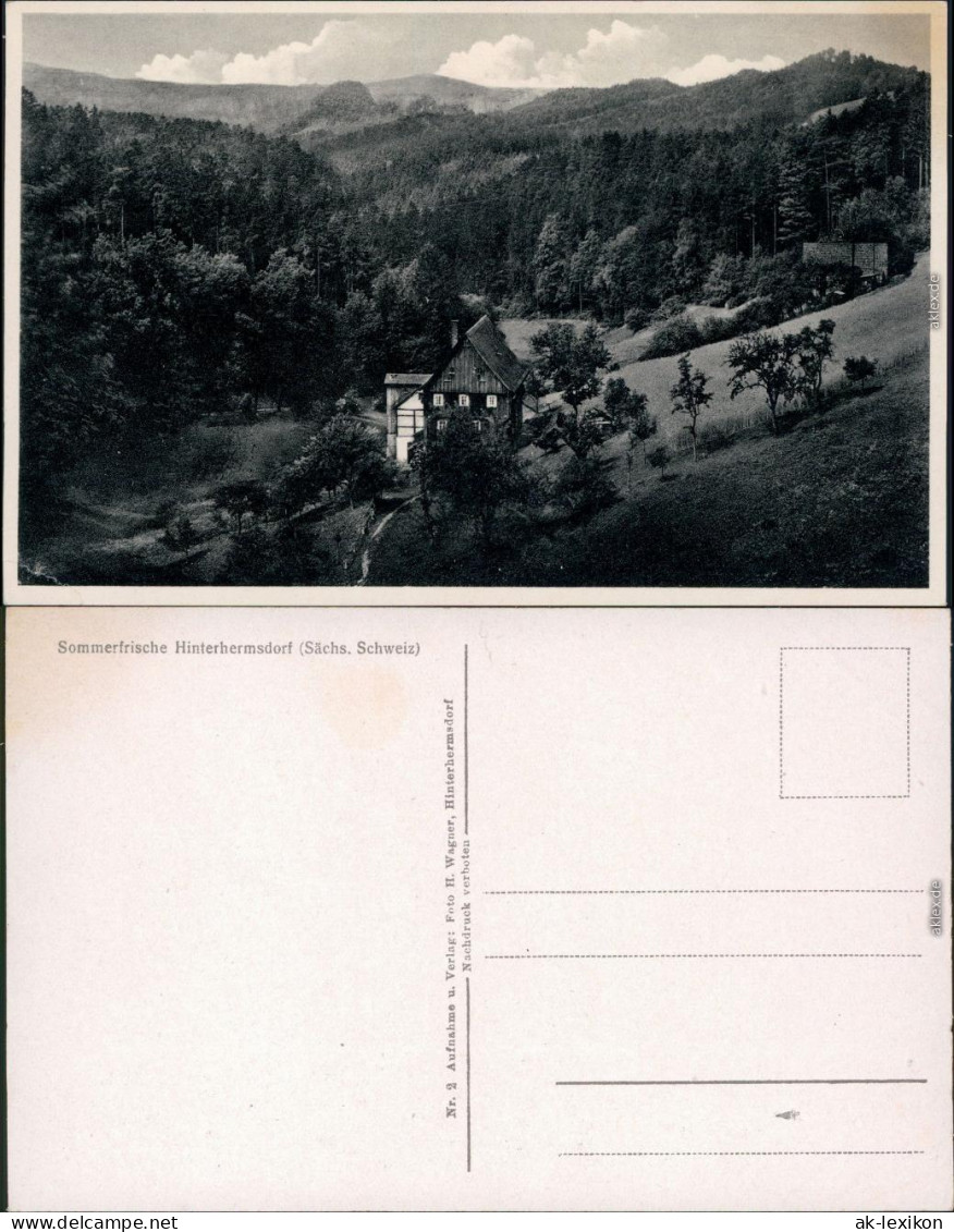 Ansichtskarte Hinterhermsdorf-Sebnitz Ferienheim Sommerfrische 1960