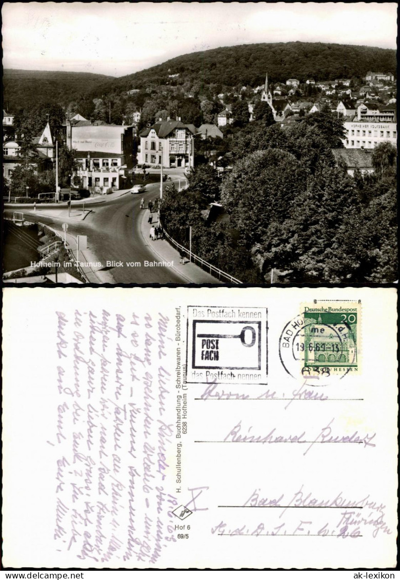 Ansichtskarte Hofheim (Taunus) Blick zum Bahnhof 1969
