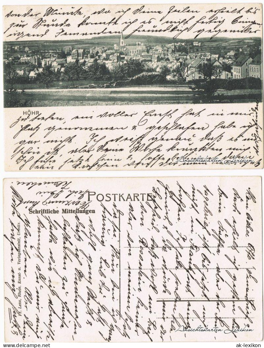 Ansichtskarte Höhr-Grenzhausen Blick auf die Stadt 1914