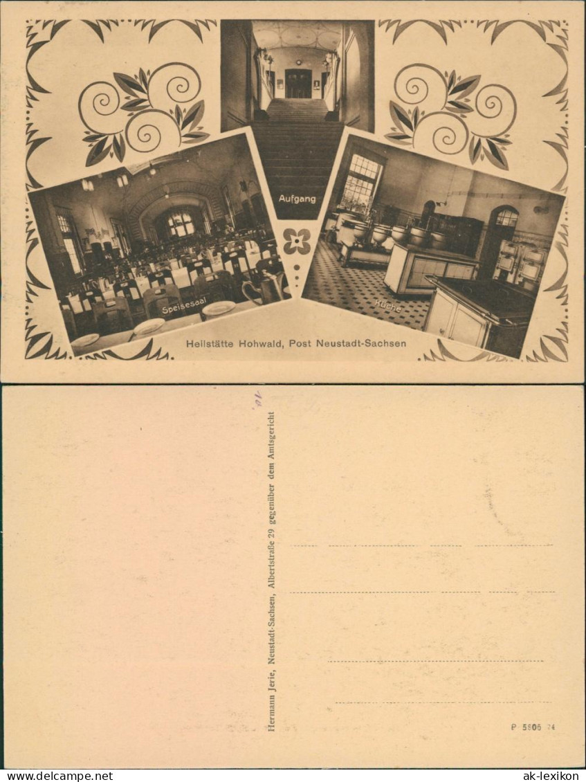 Ansichtskarte Hohwald (Sachsen) Innenqansichten - Heilstätte 1909