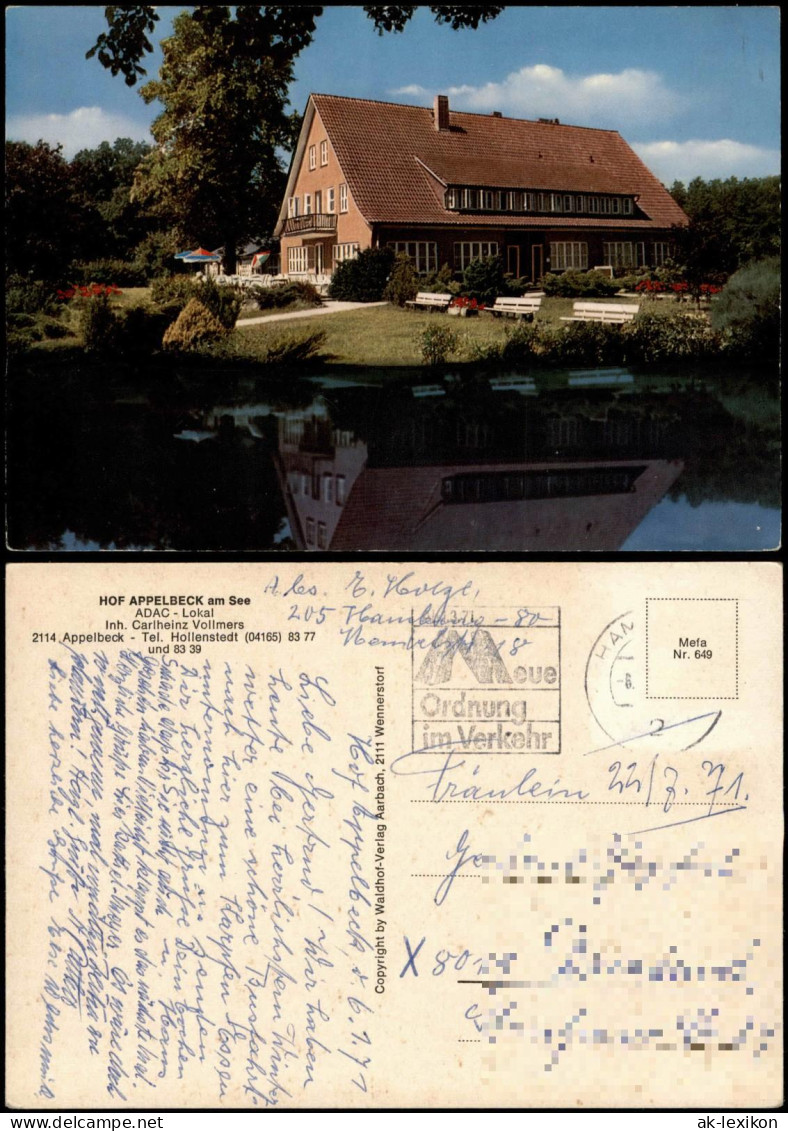 Ansichtskarte Hollenstedt HOF APPELBECK am See 1971