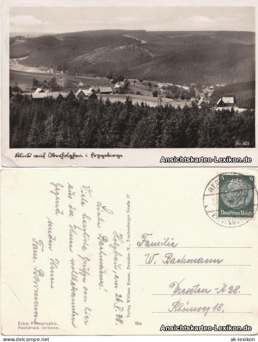 Ansichtskarte Holzhau-Rechenberg-Bienenmühle Blick auf 1938