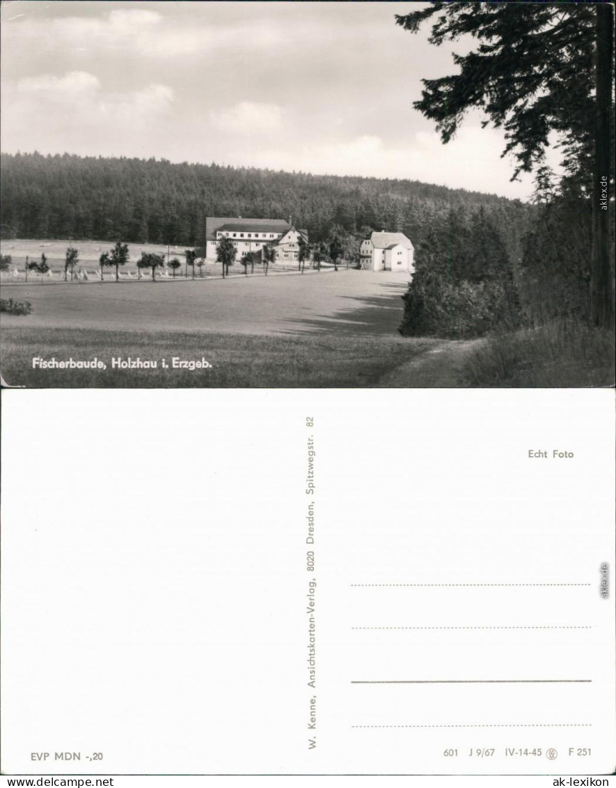 Ansichtskarte Holzhau-Rechenberg-Bienenmühle Blick zur Fischerbaude 1962