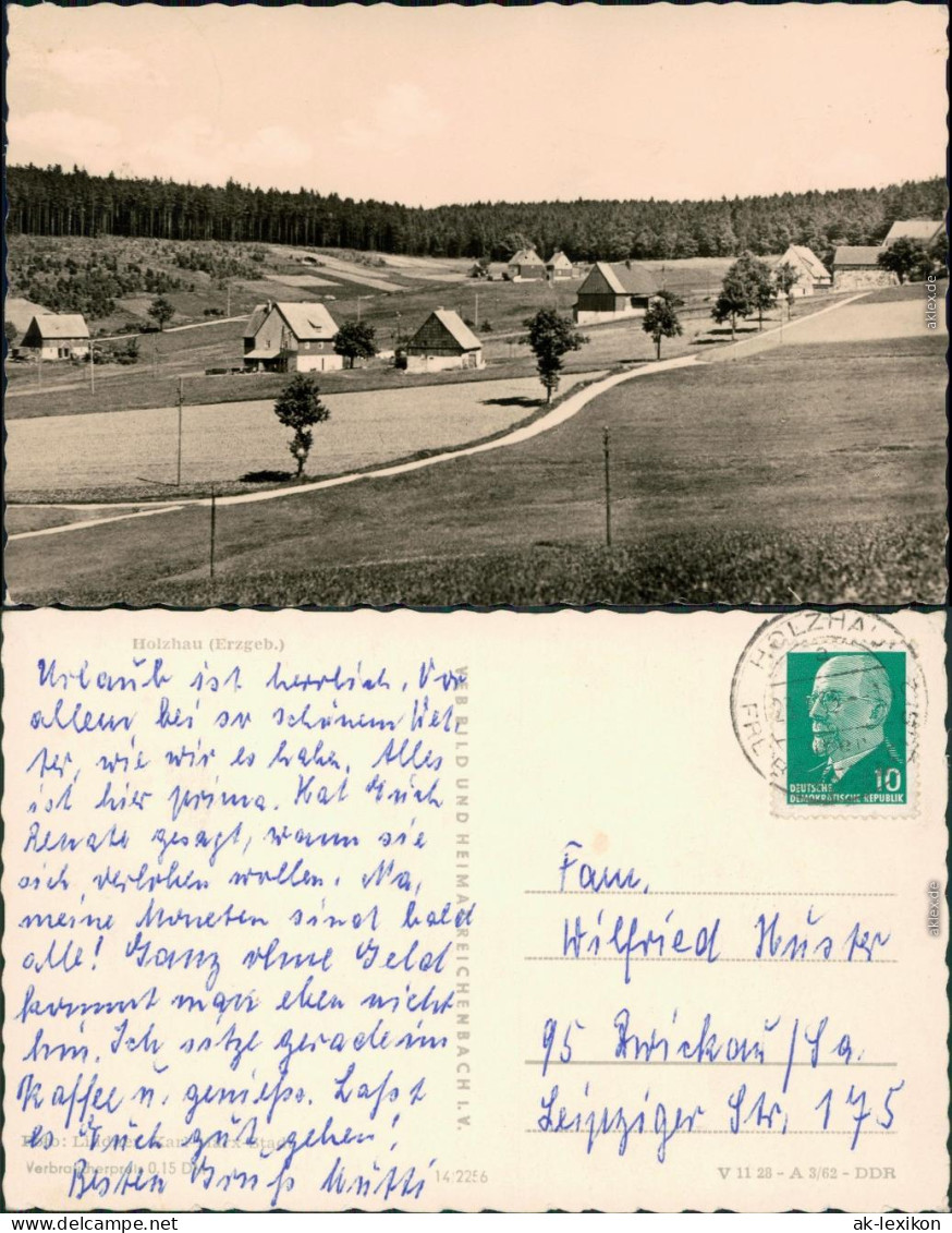 Ansichtskarte Holzhau-Rechenberg-Bienenmühle Panorama-Ansicht 1962