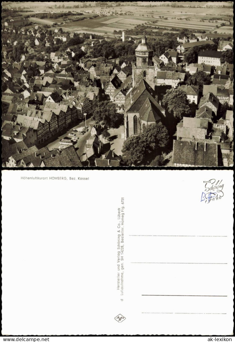 Ansichtskarte Homberg (Efze) Luftaufnahmen Luftbild 1962