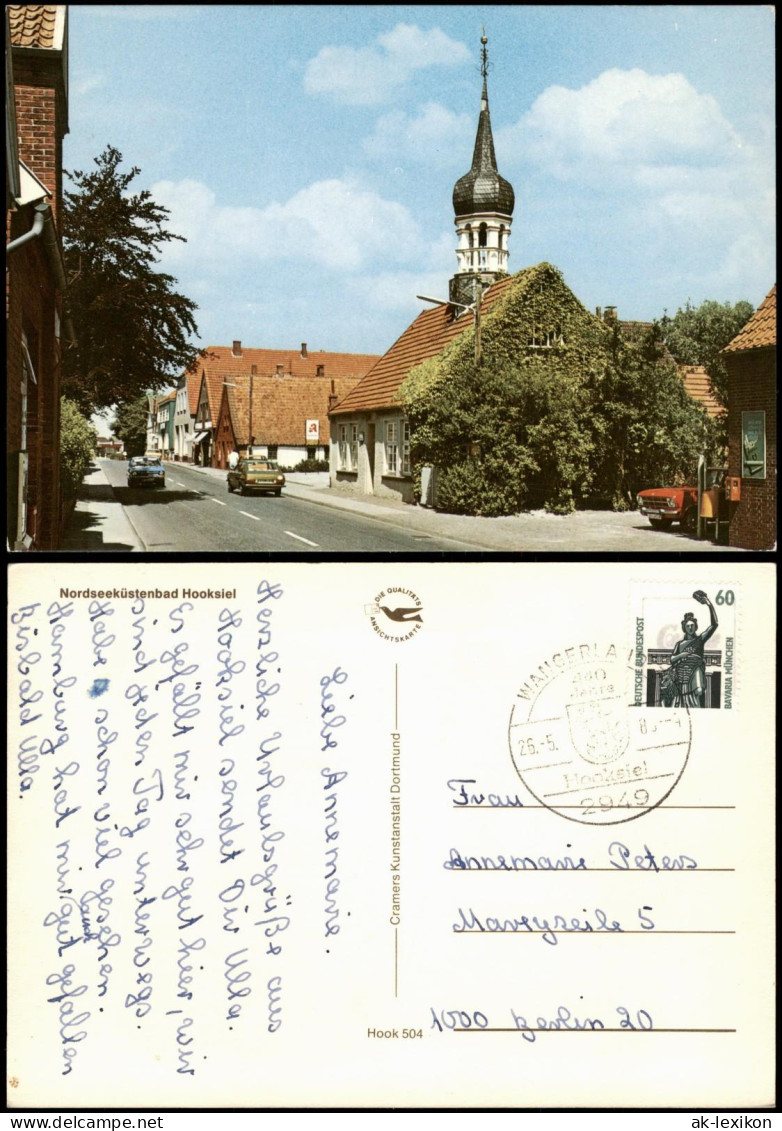 Ansichtskarte Hooksiel-Wangerland Ortsansicht Straßen Partie 1980