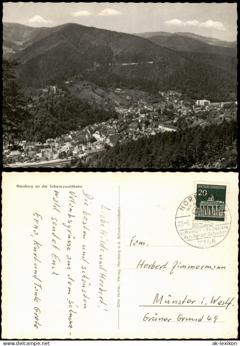 Ansichtskarte Hornberg Totale 1962