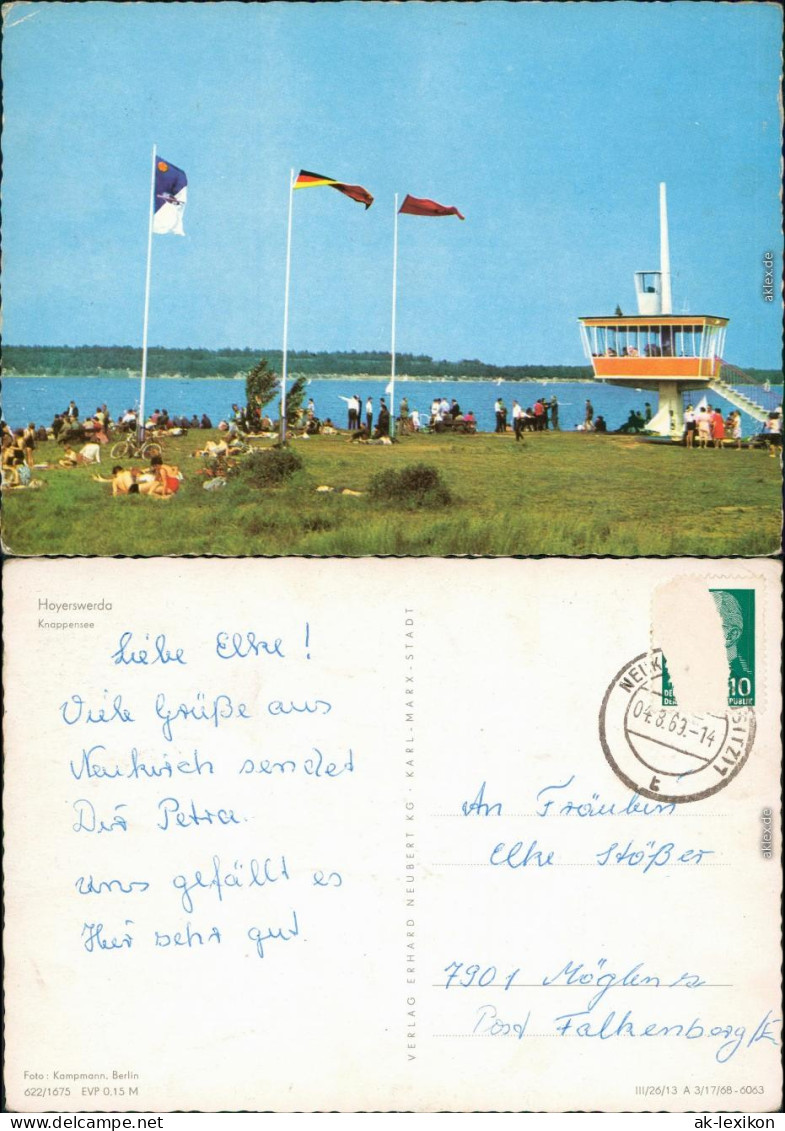 Ansichtskarte Hoyerswerda Wojerecy Knappensee 1968