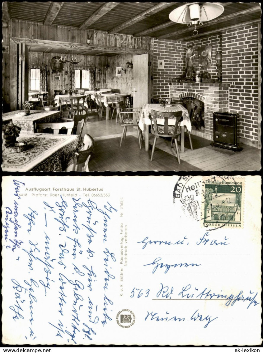 Ansichtskarte Hünfeld Ausflugsort Forsthaus St. Hubertus Praforst 1968