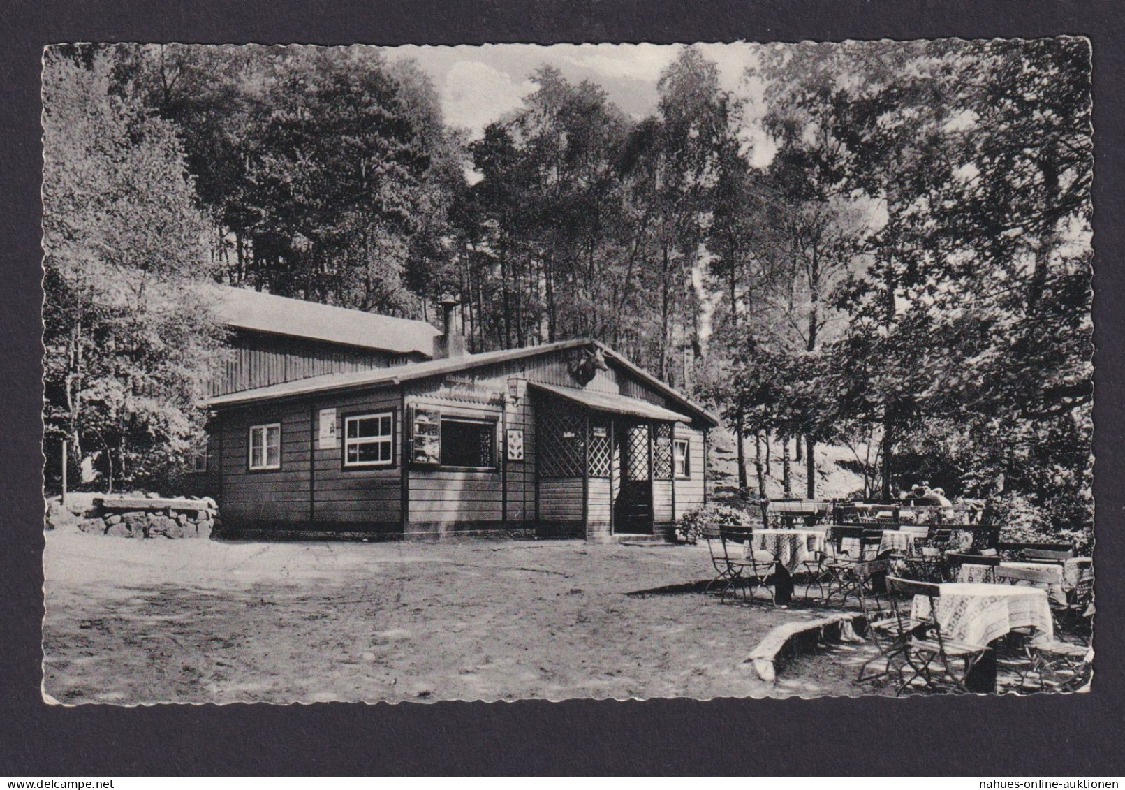 Ansichtskarte Ibbenbüren NRW Gastronomie Almhütte Gaststätte Am hockenden Weib