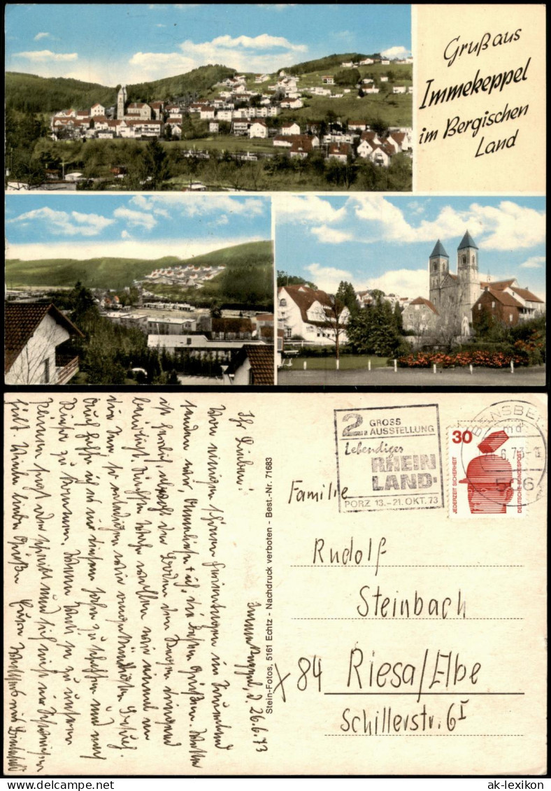 Ansichtskarte Immekeppel-Overath 3 Bild Stadtansichten 1973