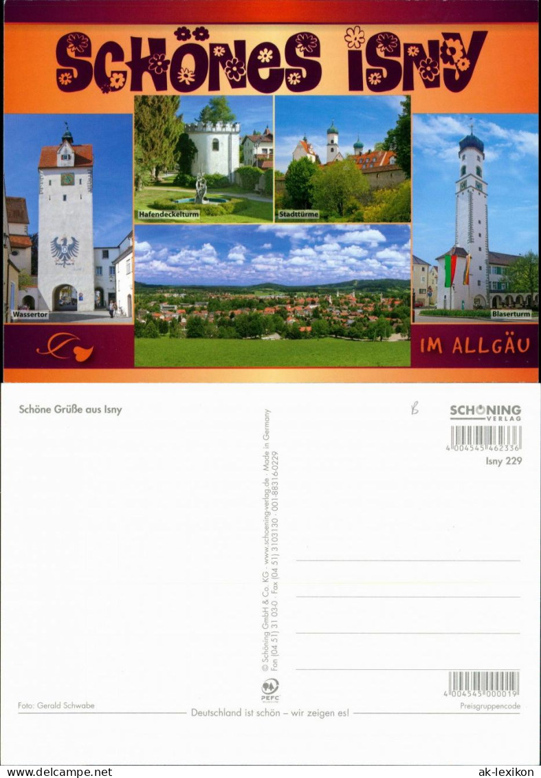 Ansichtskarte Isny Schönes Isny im Allgäu: Stadttürme, Wassertor 2000
