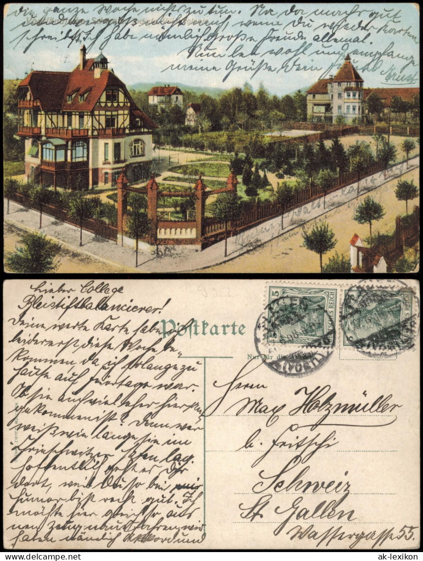 Ansichtskarte Jocketa-Pöhl Villenkolonie 1908