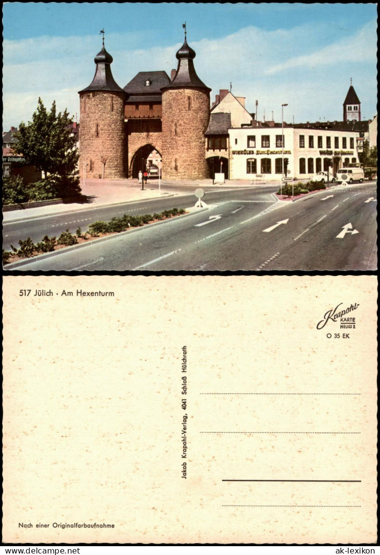 Ansichtskarte Jülich Hexen-Turm Restaurant Wieküler Bier 1971