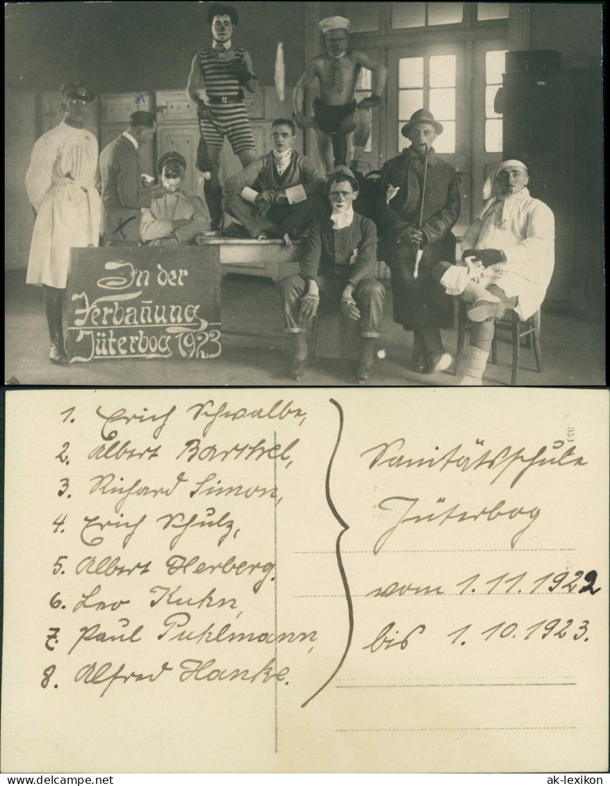 Ansichtskarte Jüterbog In der Verbannung, Fasching 1923